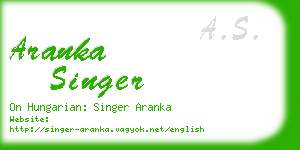 aranka singer business card